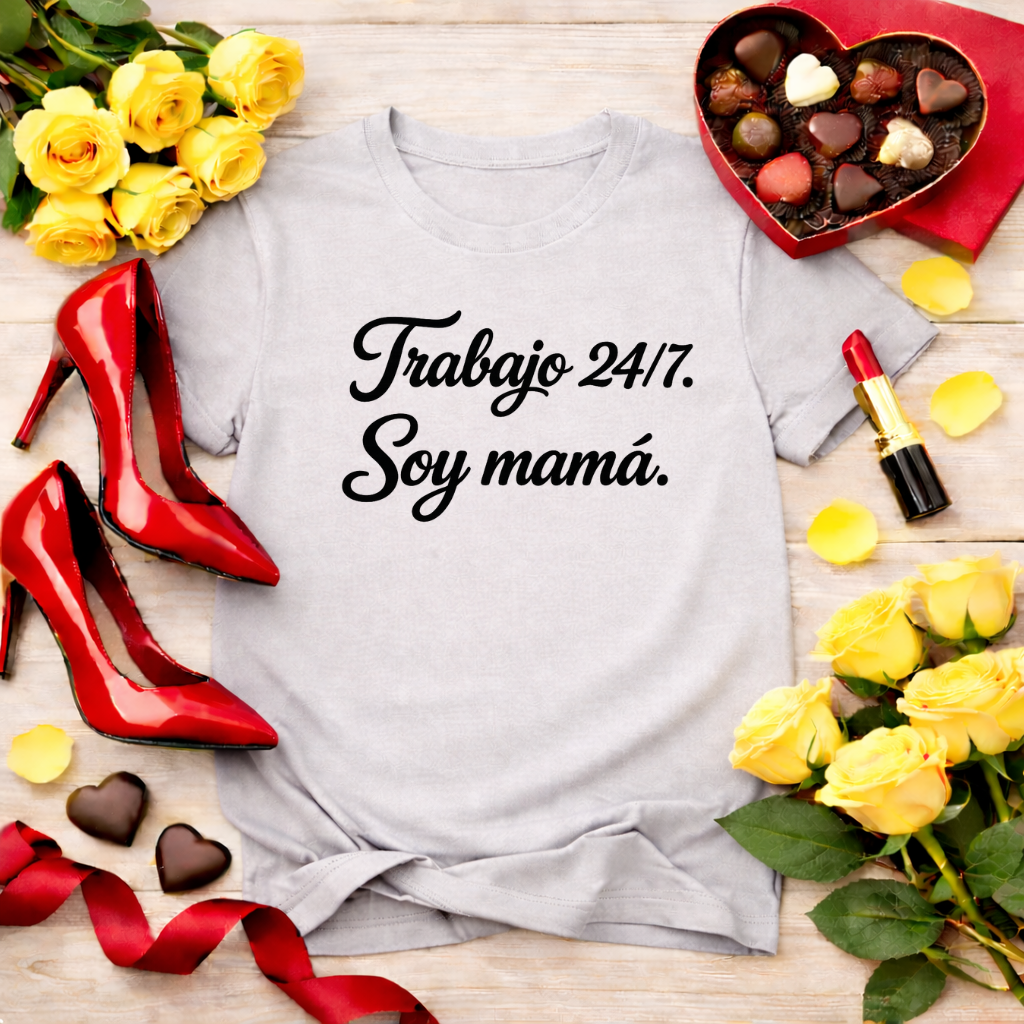 Trabajo 24/7. Soy mamá - jefa tee