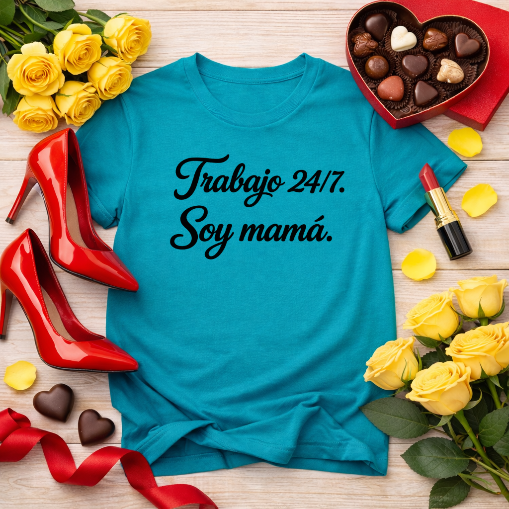 Trabajo 24/7. Soy mamá - jefa tee
